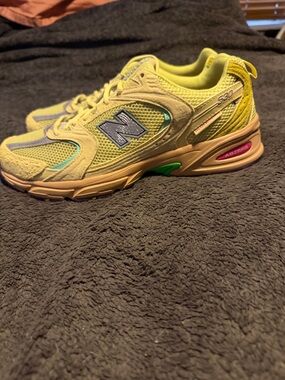 New Balance Yellow Green Athletic Shoes